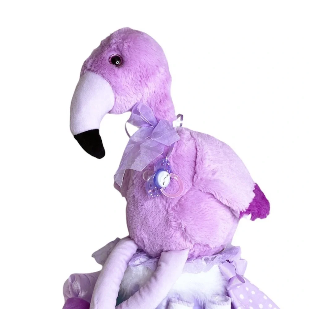 Flamingo Diaper Cake, Flamingo Themed